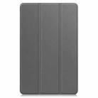 For Lenovo Legion Y700 2025 Custer Texture 3-Fold Holder Leather Smart Tablet Case(Gray) - 2