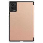 For Lenovo Legion Y700 2025 Custer Texture 3-Fold Holder Leather Smart Tablet Case(Rose Gold) - 3