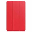 For Lenovo Legion Y700 2025 Custer Texture 3-Fold Holder Leather Smart Tablet Case(Red) - 2