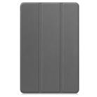 For Lenovo Idea Tab Pro Custer Texture 3-Fold Holder Leather Smart Tablet Case(Gray) - 2