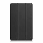 For Lenovo Tab One TB-305FU / Tab K9 Custer Texture 3-Fold Holder Leather Smart Tablet Case(Black) - 2