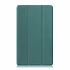 For Lenovo Tab One TB-305FU / Tab K9 Custer Texture 3-Fold Holder Leather Smart Tablet Case(Dark Green) - 3