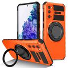 For Samsung Galaxy S20 FE Rotating Magnetic Holder Phone Case(Orange) - 1