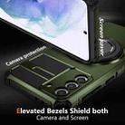 For Samsung Galaxy S21 5G Rotating Magnetic Holder Phone Case(Dark Green) - 2