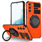 For Samsung Galaxy S22 5G Rotating Magnetic Holder Phone Case(Orange) - 1