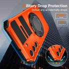 For Samsung Galaxy S22 5G Rotating Magnetic Holder Phone Case(Orange) - 3