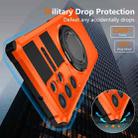 For Samsung Galaxy S22 Ultra 5G Rotating Magnetic Holder Phone Case(Orange) - 3