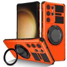 For Samsung Galaxy S23 Ultra 5G Rotating Magnetic Holder Phone Case(Orange) - 1