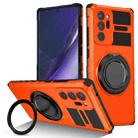 For Samsung Galaxy Note20 Ultra Rotating Magnetic Holder Phone Case(Orange) - 1