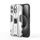 For iPhone 16 Pro Max Supersonic PC + TPU Holder Phone Case(White) - 1