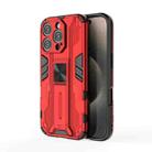 For iPhone 16 Pro Supersonic PC + TPU Holder Phone Case(Red) - 1