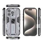 For iPhone 16 Pro Supersonic PC + TPU Holder Phone Case(Grey) - 3