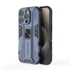 For iPhone 16 Pro Supersonic PC + TPU Holder Phone Case(Blue) - 1