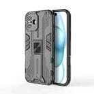 For iPhone 16 Plus Supersonic PC + TPU Holder Phone Case(Black) - 1