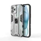 For iPhone 16 Plus Supersonic PC + TPU Holder Phone Case(White) - 1