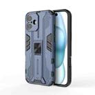 For iPhone 16 Plus Supersonic PC + TPU Holder Phone Case(Blue) - 1