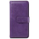 For iPhone 16 Pro Max Multi-Function Wallet 10 Card Slots Leather Phone Case(Violet) - 3