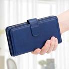 For iPhone 16 Pro Max Multi-Function Wallet 10 Card Slots Leather Phone Case(Dark Blue) - 2