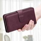 For iPhone 16 Pro Multi-Function Wallet 10 Card Slots Leather Phone Case(Claret) - 2