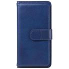 For iPhone 16 Plus Multi-Function Wallet 10 Card Slots Leather Phone Case(Dark Blue) - 3