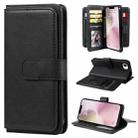 For iPhone SE 2024 Multi-Function Wallet 10 Card Slots Leather Phone Case(Black) - 1