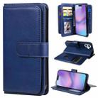 For iPhone 17 Multi-Function Wallet 10 Card Slots Leather Phone Case(Dark Blue) - 1