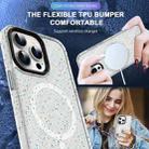 For iPhone 14 Plus Colorful Ink-splash Magsafe PC Hybrid TPU Phone Case(White) - 3