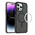 For iPhone 14 Pro Colorful Ink-splash Magsafe PC Hybrid TPU Phone Case(Black) - 1