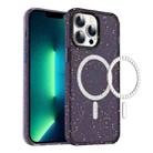 For iPhone 13 Pro Max Colorful Ink-splash Magsafe PC Hybrid TPU Phone Case(Purple) - 1