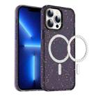 For iPhone 13 Pro Colorful Ink-splash Magsafe PC Hybrid TPU Phone Case(Purple) - 1