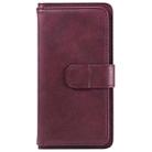 For Samsung Galaxy S25 Ultra 5G Multi-Function Wallet 10 Card Slots Leather Phone Case(Claret) - 3