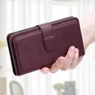 For Samsung Galaxy S25+ / S24+ 5G Multi-Function Wallet 10 Card Slots Leather Phone Case(Claret) - 2