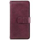 For Samsung Galaxy S25+ / S24+ 5G Multi-Function Wallet 10 Card Slots Leather Phone Case(Claret) - 3