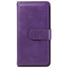 For Samsung Galaxy S25+ / S24+ 5G Multi-Function Wallet 10 Card Slots Leather Phone Case(Violet) - 3
