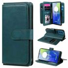 For Motorola Moto G04 / G24 Multi-Function Wallet 10 Card Slots Leather Phone Case(Dark Green) - 1