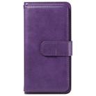 For OPPO Reno12 5G Global Multi-Function Wallet 10 Card Slots Leather Phone Case(Violet) - 3