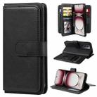 For OPPO Reno12 Pro Global Multi-Function Wallet 10 Card Slots Leather Phone Case(Black) - 1
