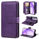 For OPPO A3 Pro 5G / A3 Pro India Multi-Function Wallet 10 Card Slots Leather Phone Case(Violet) - 1