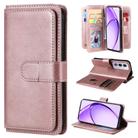 For OPPO A3 Pro 5G / A3 Pro India Multi-Function Wallet 10 Card Slots Leather Phone Case(Rose Gold) - 1