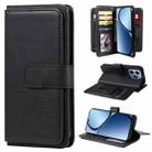 For Realme C63 / C61 / Note 60 Multi-Function Wallet 10 Card Slots Leather Phone Case(Black) - 1