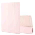 For OnePlus Pad 2 Tri-fold Silicone Leather Tablet Case(Pink) - 1