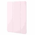 For OnePlus Pad 2 Tri-fold Silicone Leather Tablet Case(Pink) - 2