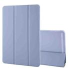 For OnePlus Pad 2 Tri-fold Silicone Leather Tablet Case(Lavender) - 1