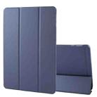For OnePlus Pad 2 Tri-fold Silicone Leather Tablet Case(Dark Blue) - 1