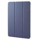 For OnePlus Pad 2 Tri-fold Silicone Leather Tablet Case(Dark Blue) - 2