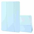 For OnePlus Pad 2 Tri-fold Silicone Leather Tablet Case(Ice Blue) - 1