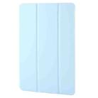 For OnePlus Pad 2 Tri-fold Silicone Leather Tablet Case(Ice Blue) - 2