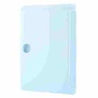 For OnePlus Pad 2 Tri-fold Silicone Leather Tablet Case(Ice Blue) - 3