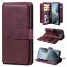 For Xiaomi Poco F6 Pro Multi-Function Wallet 10 Card Slots Leather Phone Case(Claret) - 1