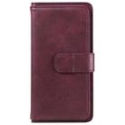For Xiaomi Poco F6 Pro Multi-Function Wallet 10 Card Slots Leather Phone Case(Claret) - 3